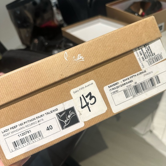 Christina Louboutin lady peep python - Picture 3 of 4